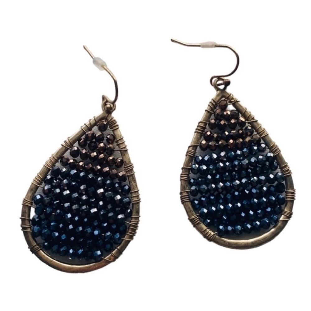 Soft Surroundings Bronze Teardrop Fade Earrings